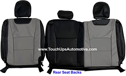 Katzkin Black Gray Limited Leather Seat Covers Compatible With 2015-2016-2017-2018 Ford F-150 Supercrew Xlt #TOP4