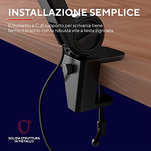 GXTrust 255+ Onyx Microfono Professionale con Braccio da Streaming, Microfono USB con Motivo Cardiode, Filtro Pop, Microfono per Gaming, Podcast, ASMR, Registrazione, Trasmissione - Nero - Microfono streaming - Immagine 5