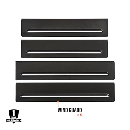 BLACKSTONE 5015 Griddle Wind Guards for 36 Inch Griddle Front and Rear Grease Model Premium Grill Accessories Heavy Duty Easy to Use and Clean Black Wind Screen for Outdoor Backyard BBQ Cooking Black - image 3