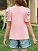 Imily Bela Girls Puff Short Sleeve Tops Kids Summer T Shirts Crewneck Fashion Tees 5-14 Years Light Pink