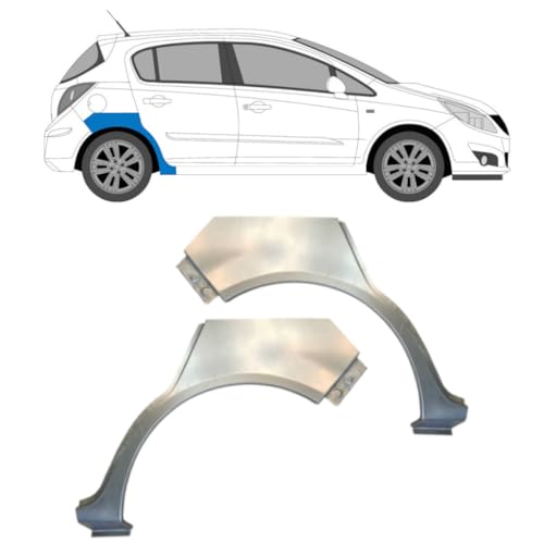 Panneau de réparation arc d'aile arrière pour Opel Corsa D 2006-2015