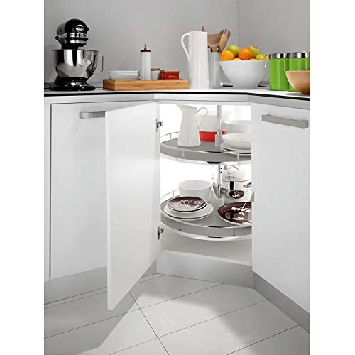 INOXA INDUSTRIE Tourniquet Rond 705 mm Blanc Fil chromé pour Caisson 800 x 800 mm