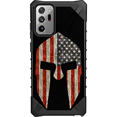 UAG Samsung Galaxy Note 20 Ultra 5G Limited Edition Case Rugged Military Urban Armor Gear by EGO Tactical - Spartan Helmet, USA Flag