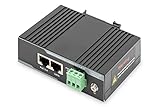 DIGITUS PoE+ Injektor - IEEE802.3at - Gigabit Ethernet - DIN Hut-Schiene - DC Klemmleiste - PoE Modus A & Modus B