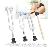 Tuning Forks Set (128Hz, 256Hz, 512Hz) Body Weighted Tuning Forks for Healing Chakra Set Medical Sound Healing Tools, Spiritual Items & Meditation Tools(Silver) - Image 8