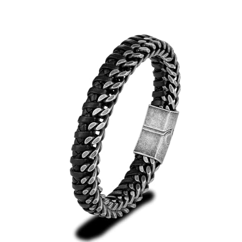 Bracelet femme et homme LYGXWJFC en acier inoxydable ajustable pour un style intemporel