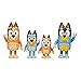 Bluey Family Figure Pack of 4, Robust Poseable Character Toys with Bingo, Chilli, and Bandit Figures, Toddler-Sized Animal Figurines for Kids Ages 3+