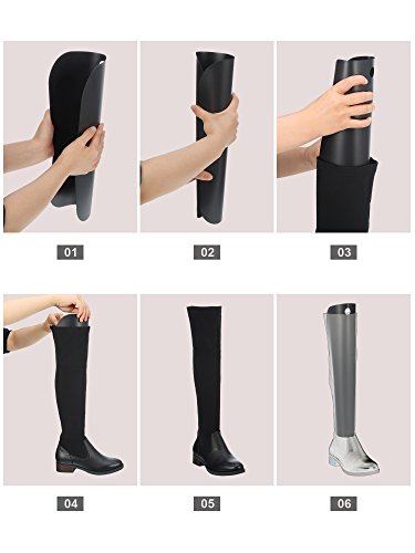 Tatuo Stiefelspanner Form Einsätze Hohe Stiefelstütze für Damen und Männer, 8 Stück für 4 Paar Stiefel (Schwarz, 10 Zoll, 12 Zoll und 14 Zoll)