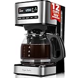 Taylor Swoden Filterkaffeemaschine 1,8L mit 24H Timer, Eiskaffee-Modus, 3-stufige Stärkeauswahl automatische Reinigung, Kaffeemaschine mit Glaskanne & Tropf-Stopp, Wiederverwendbarem Filter, Schwarz