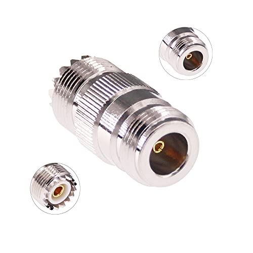 Adaptador coaxial N hembra a UHF hembra SO-239 2 pcs miniatura 6