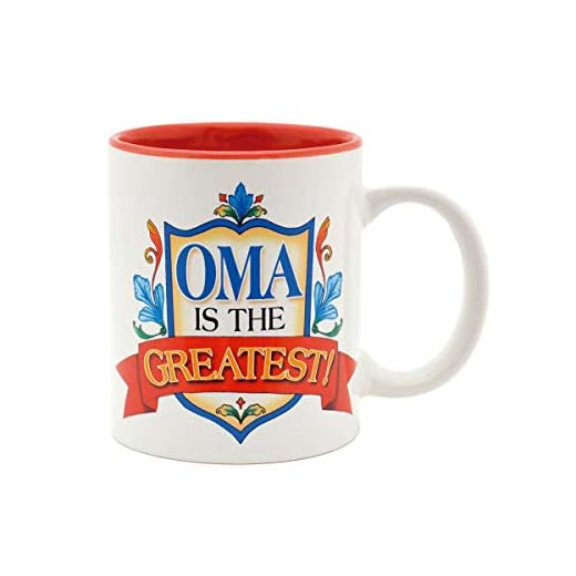 Essence of Europe Gifts E.H.G Oma is the Greatest Shield Design Gift for German or Dutch Grandma Ceramic Coffee Mug by E.H.G | 12 oz