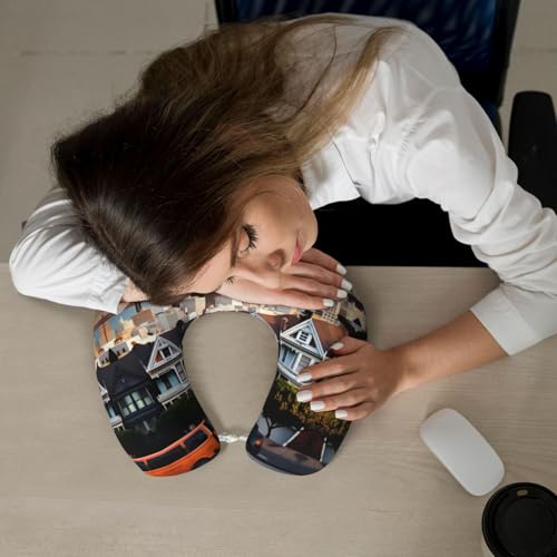 Almohada de viaje de espuma viscoelástica portátil miniatura 7