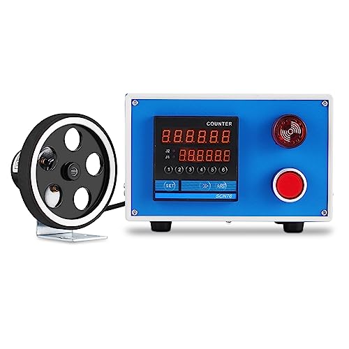 Digital Längenzähler Meterzähler mit Rotary Encoder Radrolle 0-999999 Längenmesser Zähler