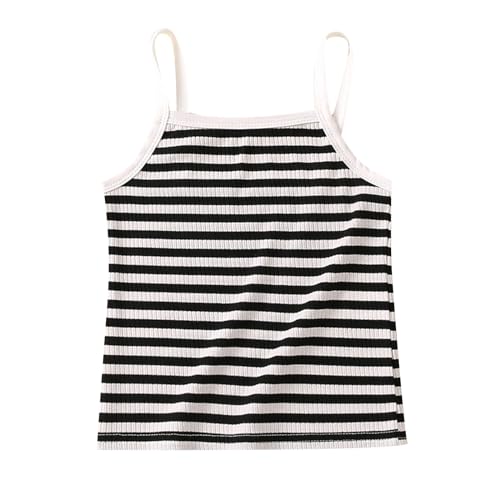 Soft Girls Undershirts Camisoles Toddler Sleeveless T Shirts Summer Striped Tank Tops Tees Cotton Cami Girls Tank Tops
