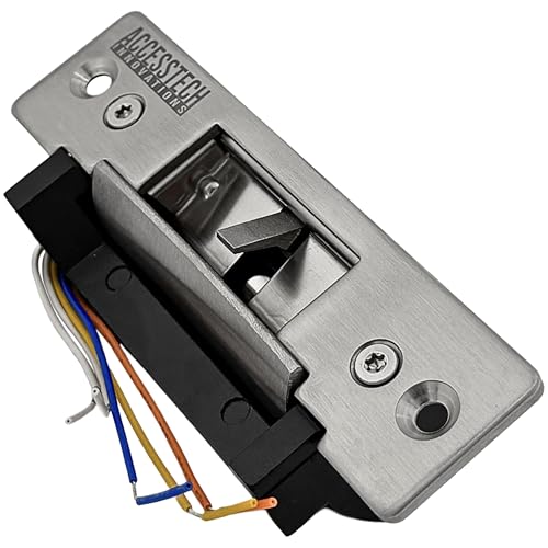 Heavy Duty Electric Strike Door Lock ANSI Standard with Signal Output/Door Position Indicator for Access Control System | Fail-Secure/Fail-Safe Adjustable | NO/NC Output | 12VDC Input Voltage