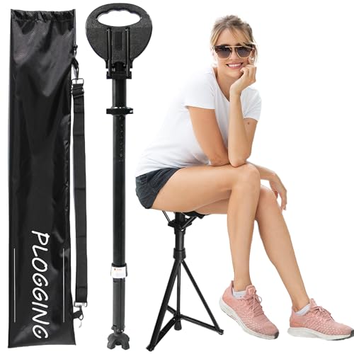 Folding Walking Cane Seat with Carry Bag