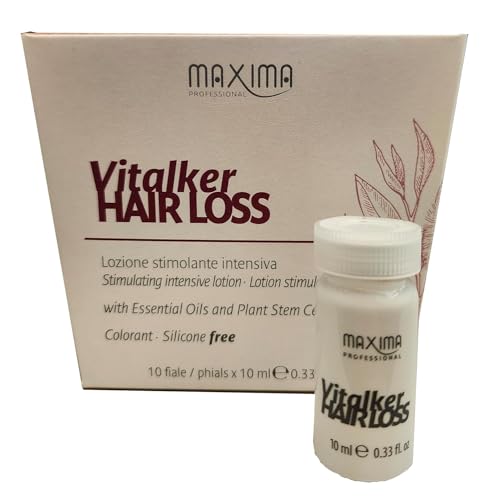 VITALKER Hair Loss Stimulant Intensive Lotion With Essential Oils and Plant Stem Cells Pack 10 ampoules x 7ml.