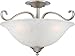Quoizel DH1718AN Duchess Semi-Flush Ceiling Lighting, 3-Light, 300 Watts, Antique Nickel (11" H x 17" W)