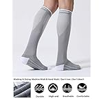 CelerSport 3 Pairs Compression Socks for Men and Women 20-30 mmHg Running Support Socks - Image 2
