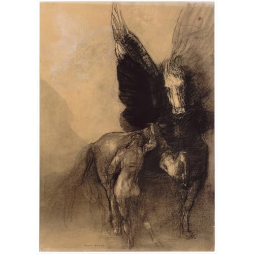 Impression sur toile roulée Pegasus and Bellérophon par ARTICULOZY en format 101 x 127 cm