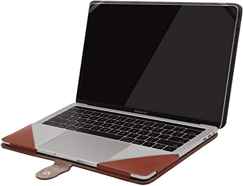 Image of SwooK PU Leather Book Folio Case Cover for Old MacBook Air 13-13.3 inch [2010-2017 Release] A1369 A1466 MacBook Air Sleeve case Cover