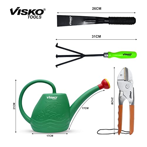 VISKO Garden Tools Set, 653 Gardening Hand Tool Kit 4 Pieces for Home Gardening