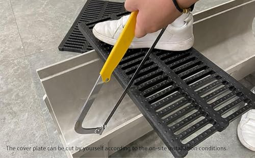 Antypoślizgowa kratka odpływowa z żywicy – plastikowe sitko kanalizacyjne do podjazdu i wody deszczowej – wydajne rozwiązanie drenażowe do użytku na zewnątrz