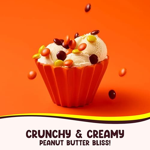 Reeces Pieces Peanut Butter Candy in a Crunchy Shell 1.5 Pounds - Candy For Kids Melting Chocolate Reeces Pieces in Crunchy Shell - Melting Chocolate Reeces Pieces Candy Melts - Crunchy Peanut Reeces Pieces Chocolate Cookie