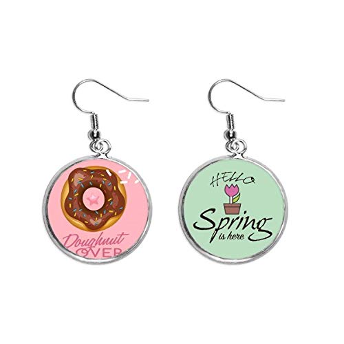Pendientes de primavera de doughnut ligeros para orejas sensibles estilo western