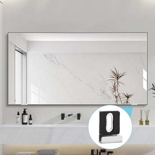 Image of 8pcs Mirror Holder Clips Kit, Metal Mirror Clips, Mirror Hanging Hardware Kit, Stainless Steel Mirror Hooks Heavy Duty Tile Hanger Frameless Wall Mounting Hanger for Mirror Tile Picture Frame Hanger