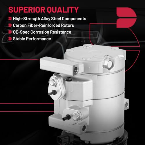 BDFHYK 198305 Air Conditioning A/C Compressor with Clutch Compatible with Jeep Wrangler JK 2018, Wrangler 2012-2017, V6 3.6L, Compatible with Ram 1500 V6 3.6L 2013