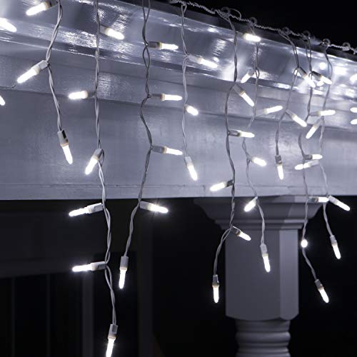 Wintergreen Lighting 70 M5 Cool White LED Icicle Lights (7 ft)
