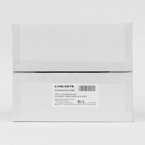 Miniatura 3 de Cablesys Cable de teléfono en espiral para uso con sistemas telefónicos PBX, teléfonos VoIP, 12 pies sin enrollar, RJ22, cable de 1.5 pulgadas en