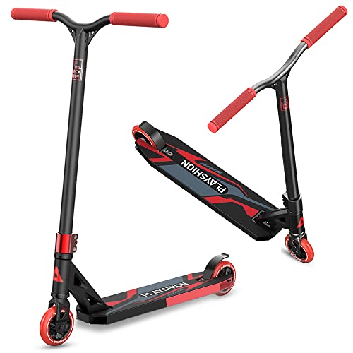 PLAYSHION Stunt Scooter Freestyle Tretroller 100mm Wheel mit ABEC 9 Kugellagern für Kinder und Erwachsene