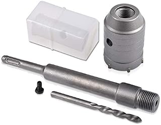 KATUR 30mm Concrete Hole Saw Round Handle SDS Plus Shank, Wall Hole Cutter Cement Stone Wall Drill Bit for Brick Concrete Air Conditioner