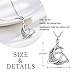 CHENGHONG Celtic Moon Necklace for Women 925 Sterling Silver Celtic Knot Moon Pendant Necklace Crescent Irish Necklaces Jewelry Gift for Men