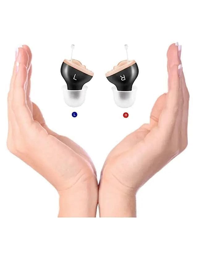 Image of New Invisible Smallest Mini CIC HP910 BLACK Hearing Aid Machine- BLACK FOR LEFT-Single Ear (910 black)