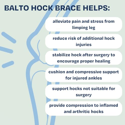 Image of Balto Hock Brace - Dog Brace with Aluminum Splints - Pre /Post Surgery Helps Support Arthritis and Unstable Joints - Back Leg Support (Medium)