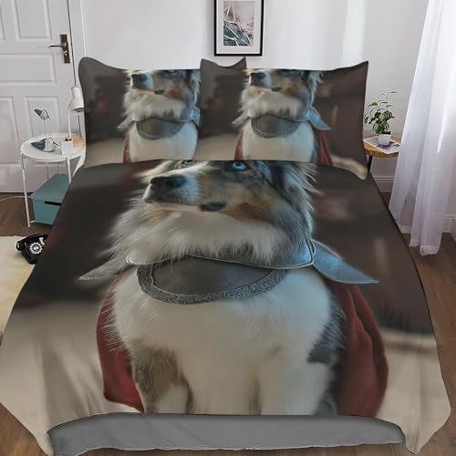 Housse de couette hypoallergénique parure anti-acarien lit mignon chiot - 7