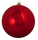 VCO Shiny Red Hot Commercial Shatterproof Christmas Ball Ornament 6' (150mm)