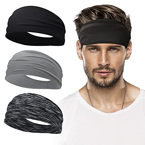 ヘッドバンド ヘアバンド 汗止め 最新昇級版 肌触り抜群 吸汗速乾 スポーツターバン スポーツ用 洗顔用 通気性 軽量 吸汗速乾 伸縮性抜群 髪留めらかい ランニング ダンス ヨガ 男女兼用 3本セット