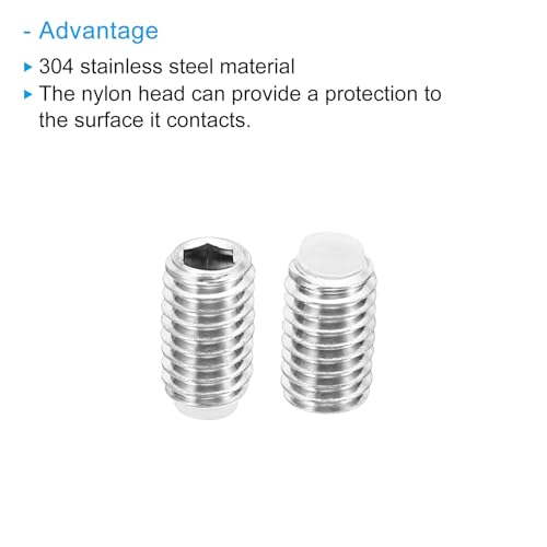 PATIKIL M6x10mm Nylon Tip Grub Screw - Image 4