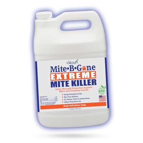 Mite-B-Gone Extreme Mite Killer Spray – 1 Gallon (128 oz) | Extra-Strength...
