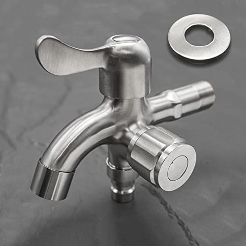 Robinet extérieur double pour arroser et brancher sa machine - 3