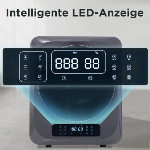 Secado sin gérmenes con luz ultravioleta: secadora de acero inoxidable para montaje en pared (3-4 kg, 850 W, 60 dB silencioso), 6 programas, especialmente adecuada para ropa de bebé, alérgicos e