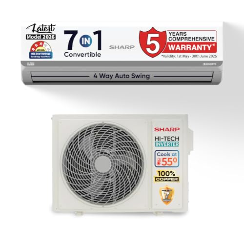 Sharp 1.5 Ton 3 star, New Star Rated (5 Years comprehensive warra...