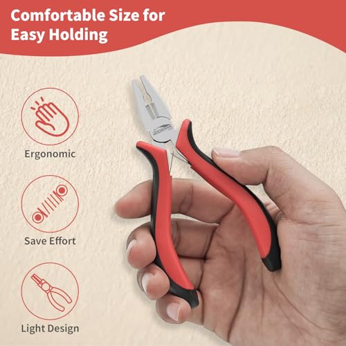 Image of 5-Piece 5 Inch Mini Lineman Pliers, Small Combination Pliers