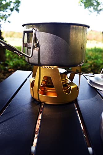 Dzrzvd Mini Alcohol Backpacking Stove, Lightweight Brass Spirit Burner With Aluminium Stand For Camping Hiking And Picnic (Green) #TOP1