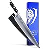 Dalstrong Chef Knife - 12 inch - Gladiator Series Elite - Forged High Carbon German Steel - Razor Sharp Kitchen Knife - Full Tang - Black G10 Handle - Sheath - Chef's Knife Gift - NSF Certified