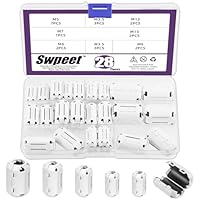 Swpeet 28Pcs 5 Größen Weiß Clip-on Ferrit Ring Kern mit Toroid Kern Sortiment Kit, RFI EMI Rauschunterdrücker Kabel Clip für 3,5/5/7/9/13mm Durchmesser HDMI USB Kabel